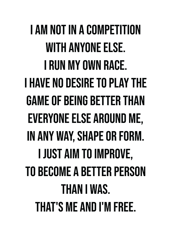 Competition With Myself