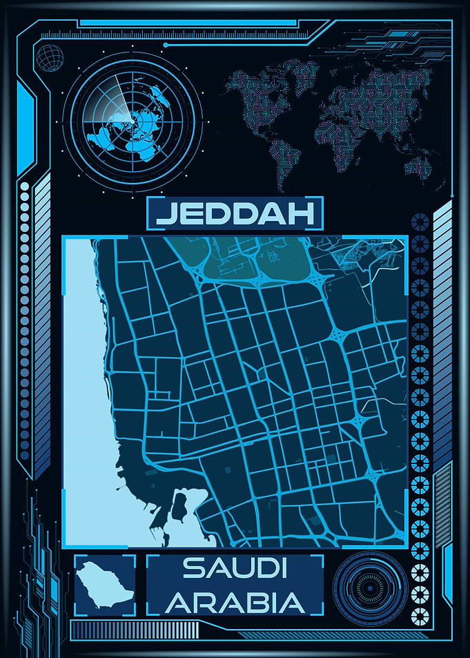 JEDDAH MAP SAUDI ARABIA