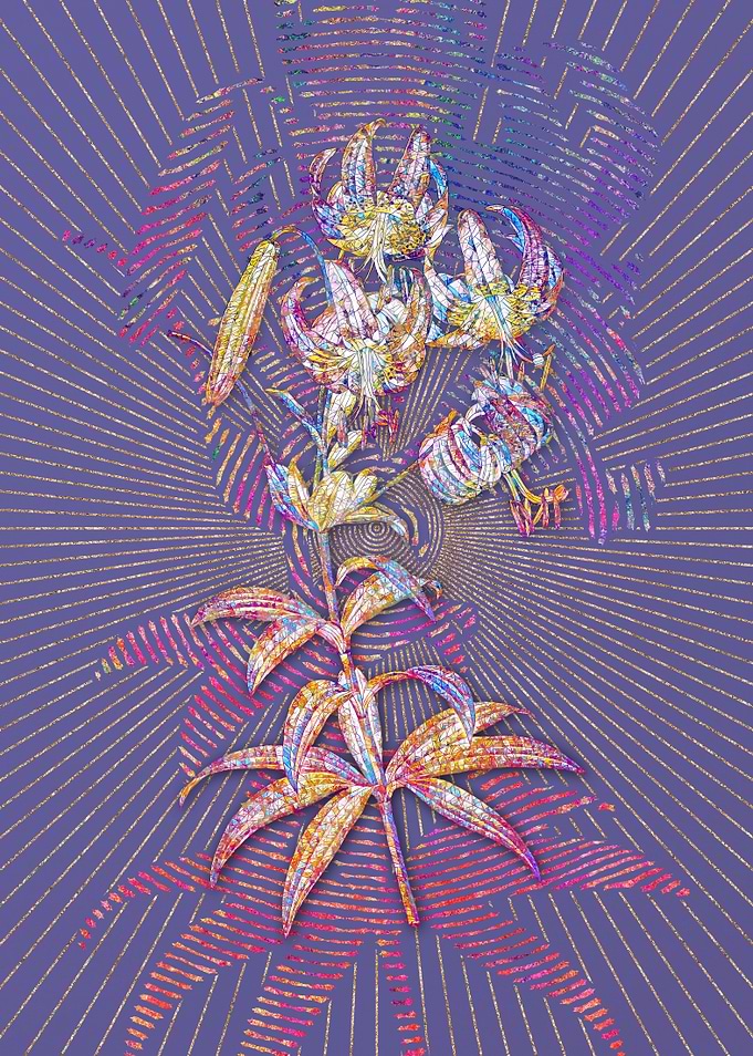 Turban Lily Mosaic Flower
