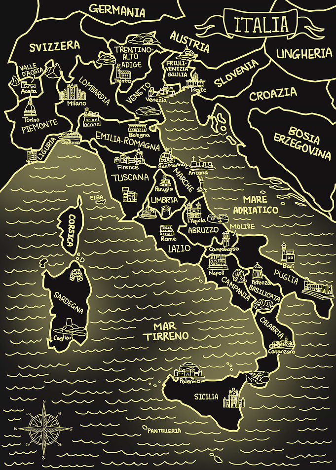 Mappa luminosa dellItalia