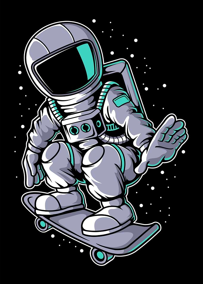 Astronaut Skateboard