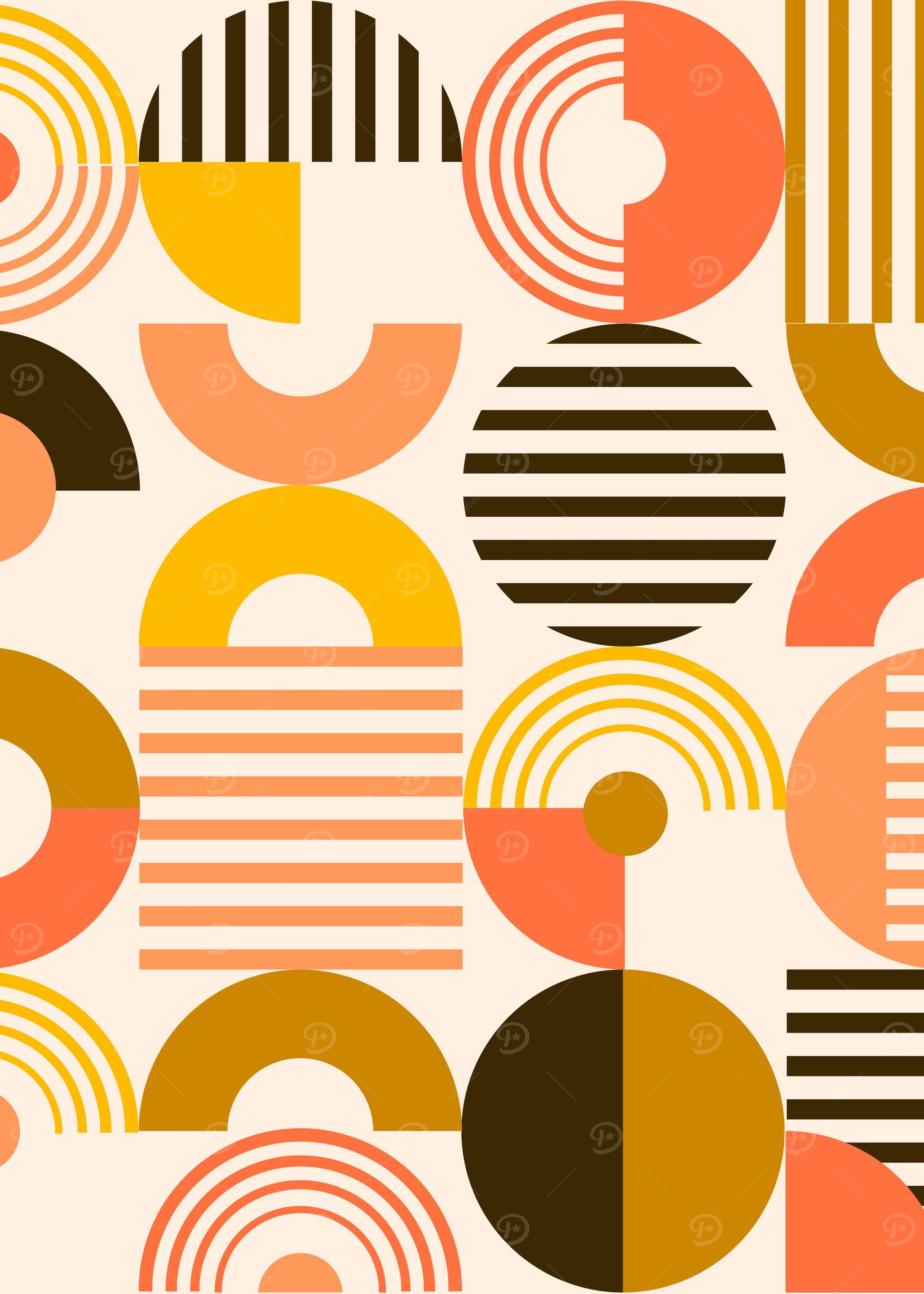 Retro Bauhaus Pattern 02