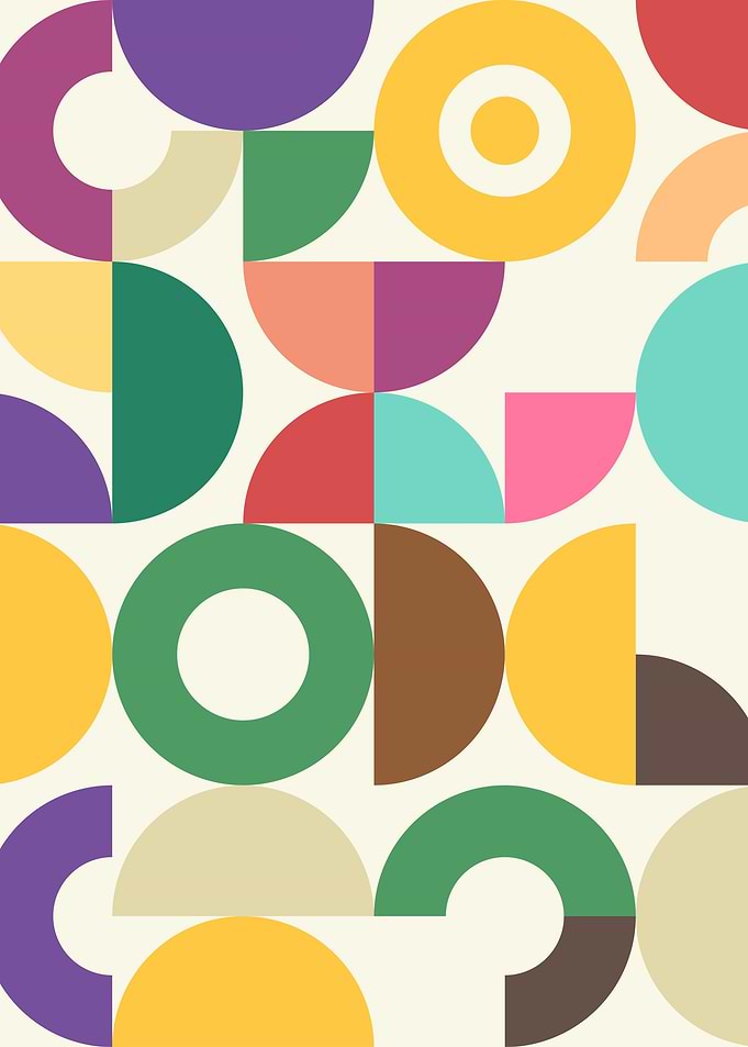 Retro Bauhaus Pattern 01