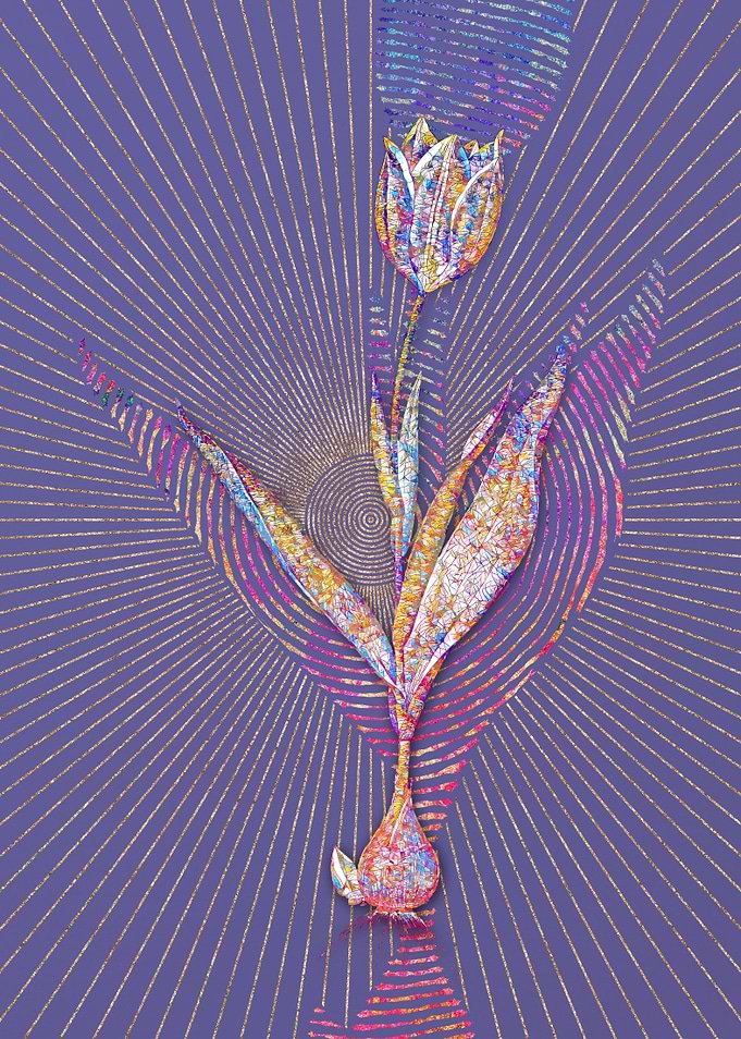 Tulip Mosaic Botanical Art