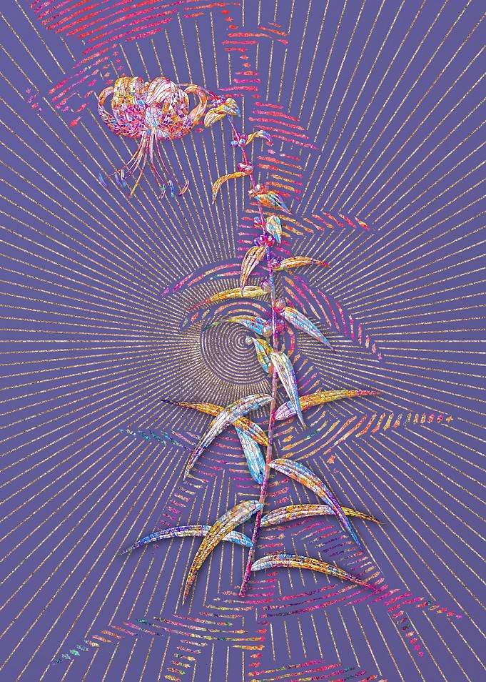 Tiger Lily 2 Mosaic Flower