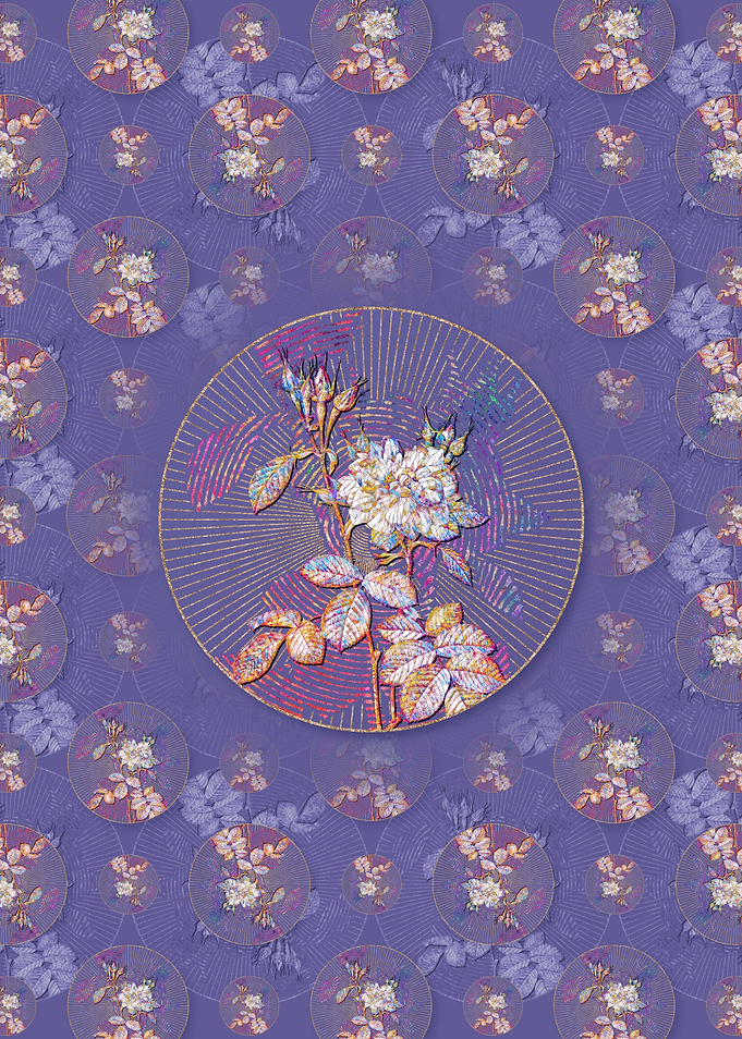 Autumn Damask Rose Pattern