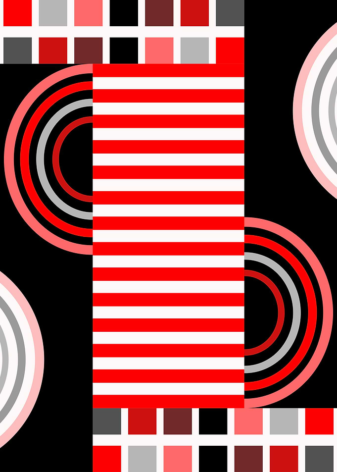 Retro Bauhaus Pattern 09