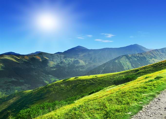 Sunny Day Mountains Nature