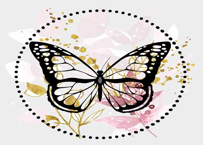 Bohostyle butterfly