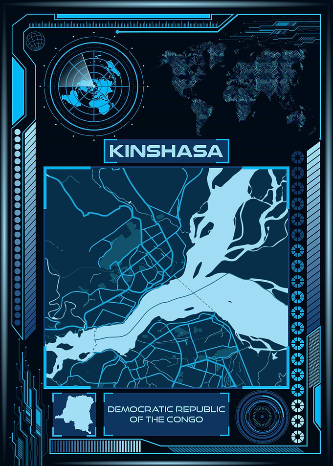 KINSHASA MAP CONGO