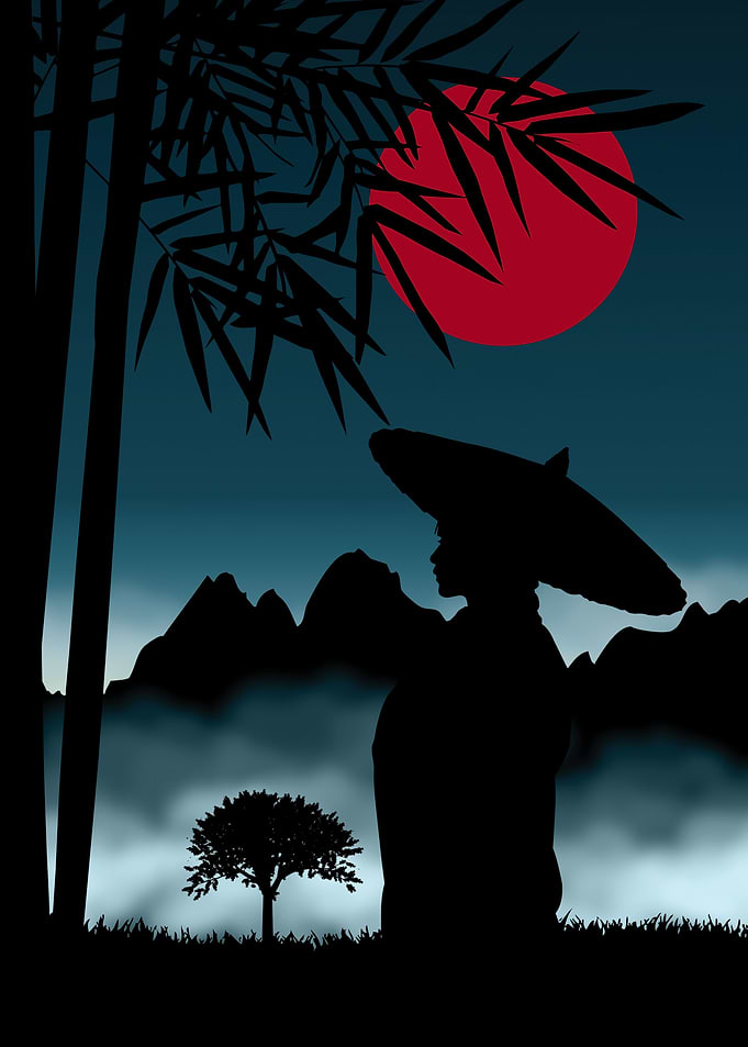 Japanese Woman Silhouette