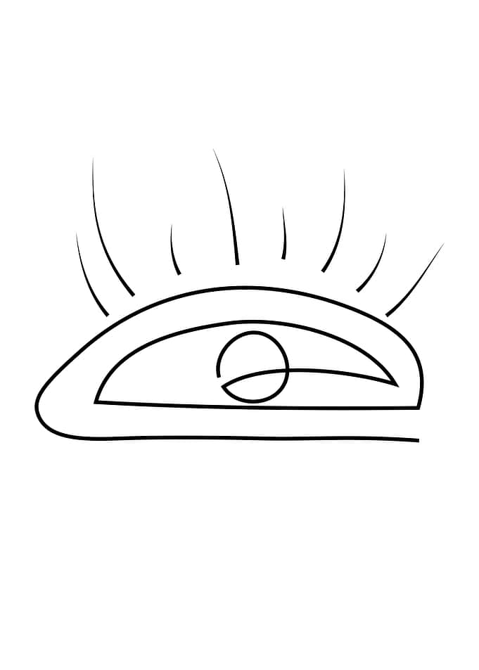 Eye picasso one line art
