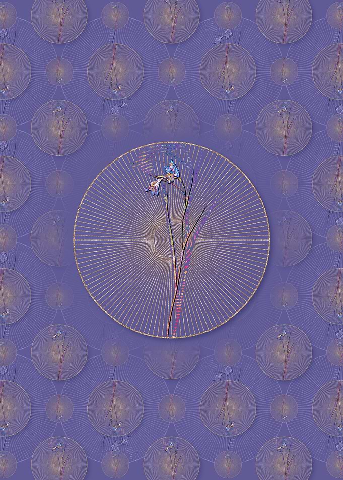 Blue Pipe Flower Pattern
