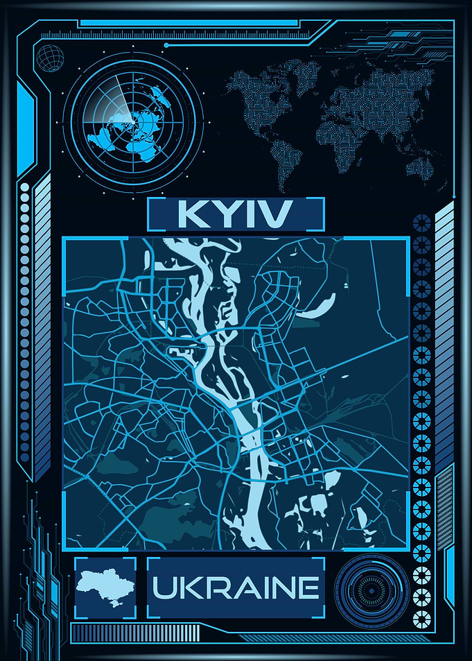 KYIV MAP UKRAINE