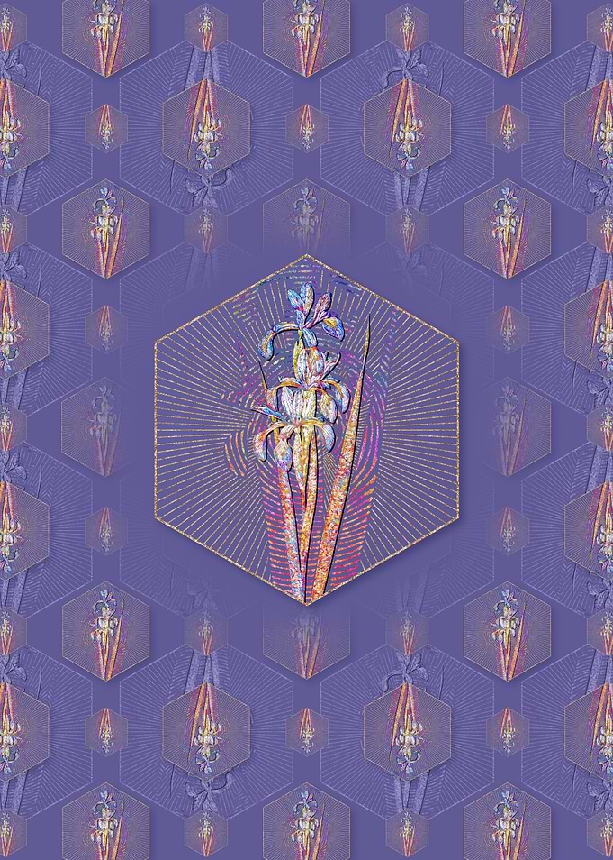 Blue Iris Pattern