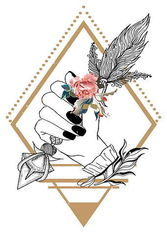 Boho style boho hand