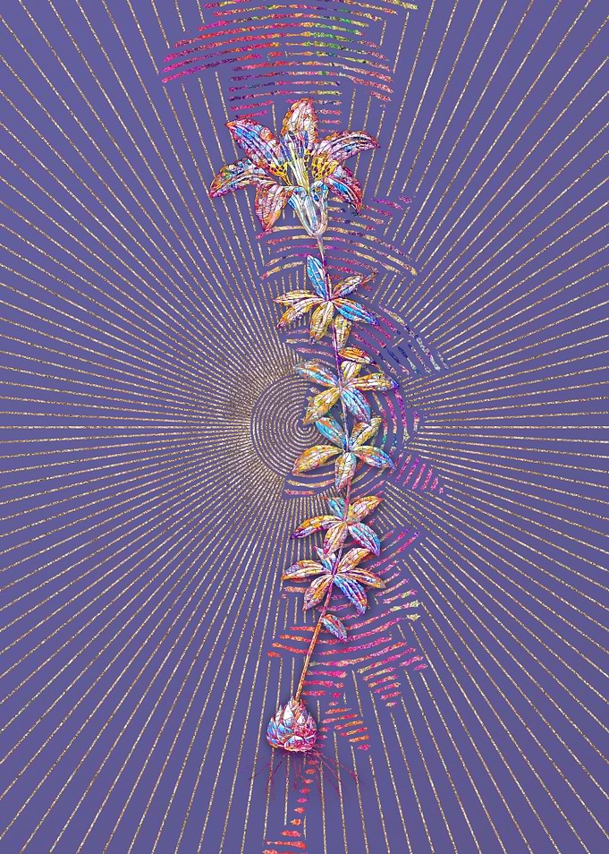 Wood Lily Mosaic Botanical