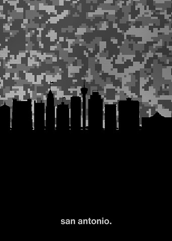 San Antonio skyline camo