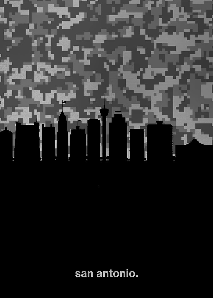 San Antonio skyline camo