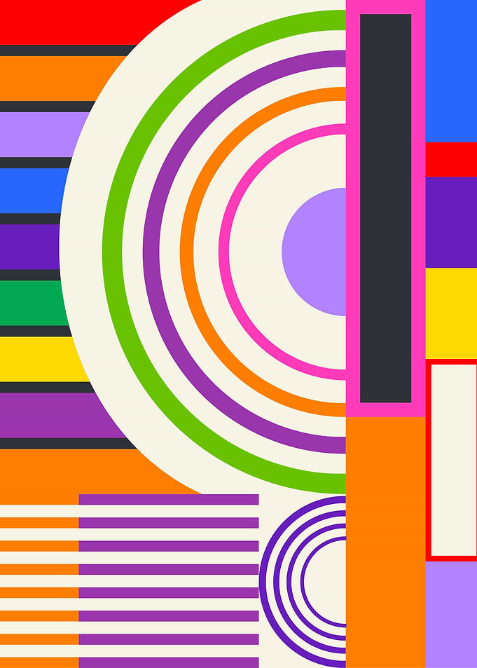Retro Bauhaus Pattern 10