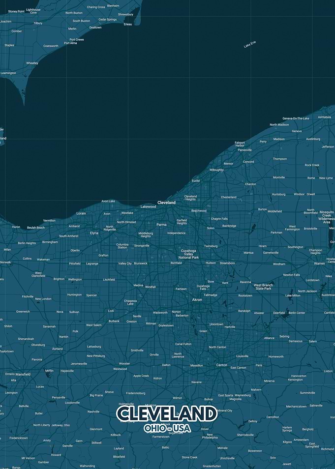 Cleveland city map