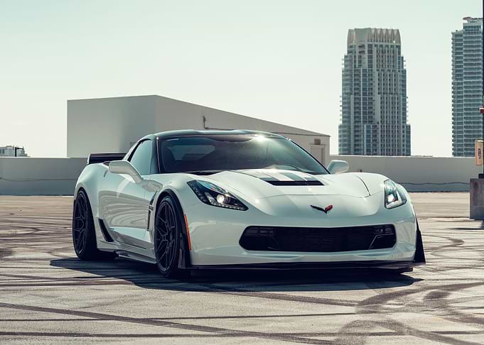 White Corvette C7 Sport