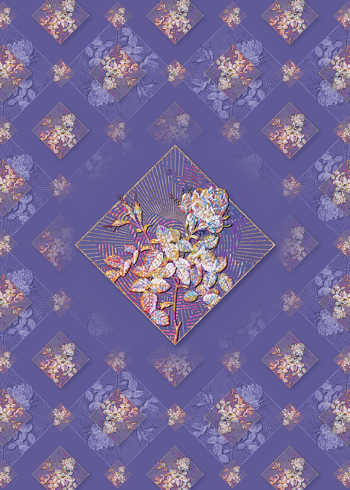 Dwarf Damask Rose Pattern