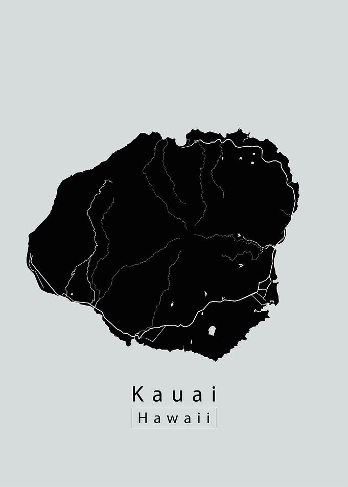 Kauai Island map
