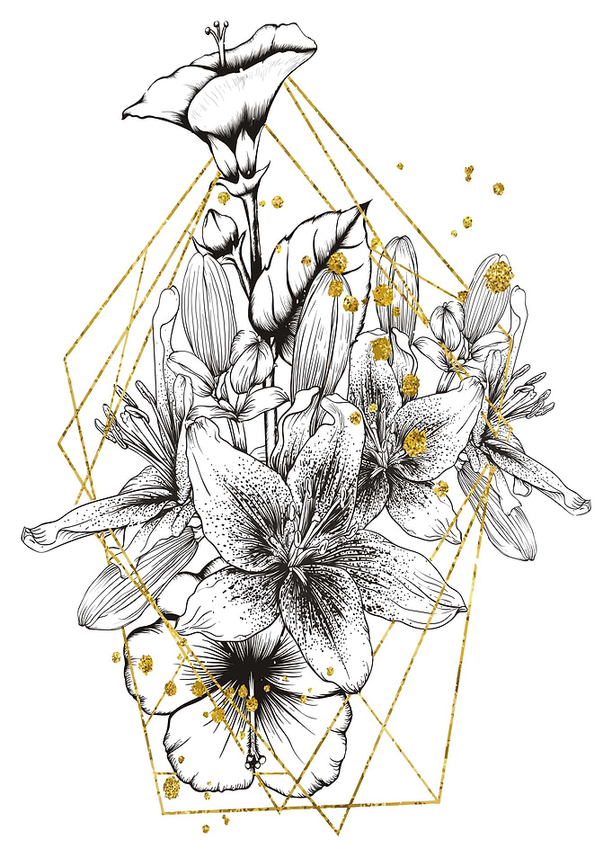 Boho style flowers