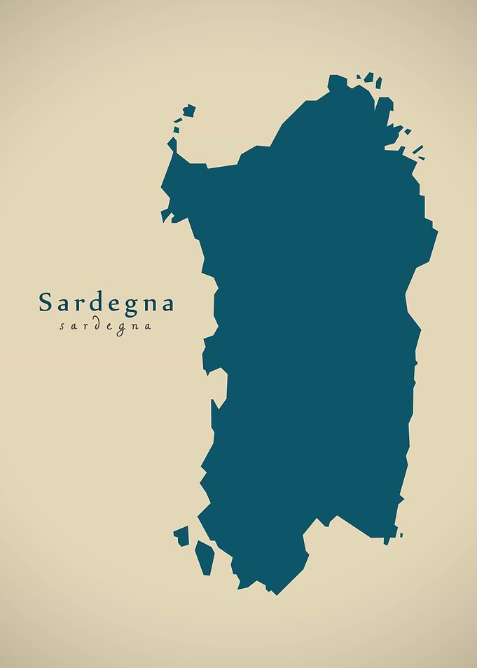 Sardegna region map