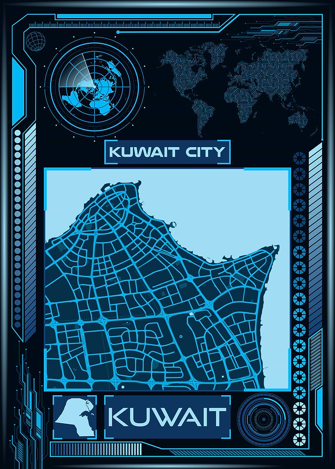 KUWAIT CITY MAP KUWAIT