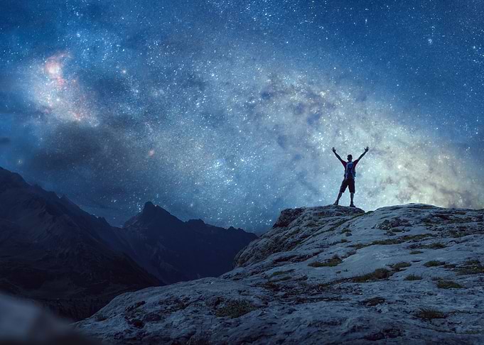 Starry Night On A Mountain