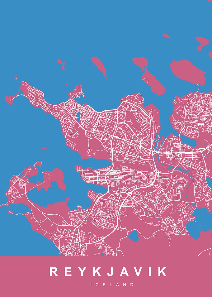REYKJAVIK Map ICELAND