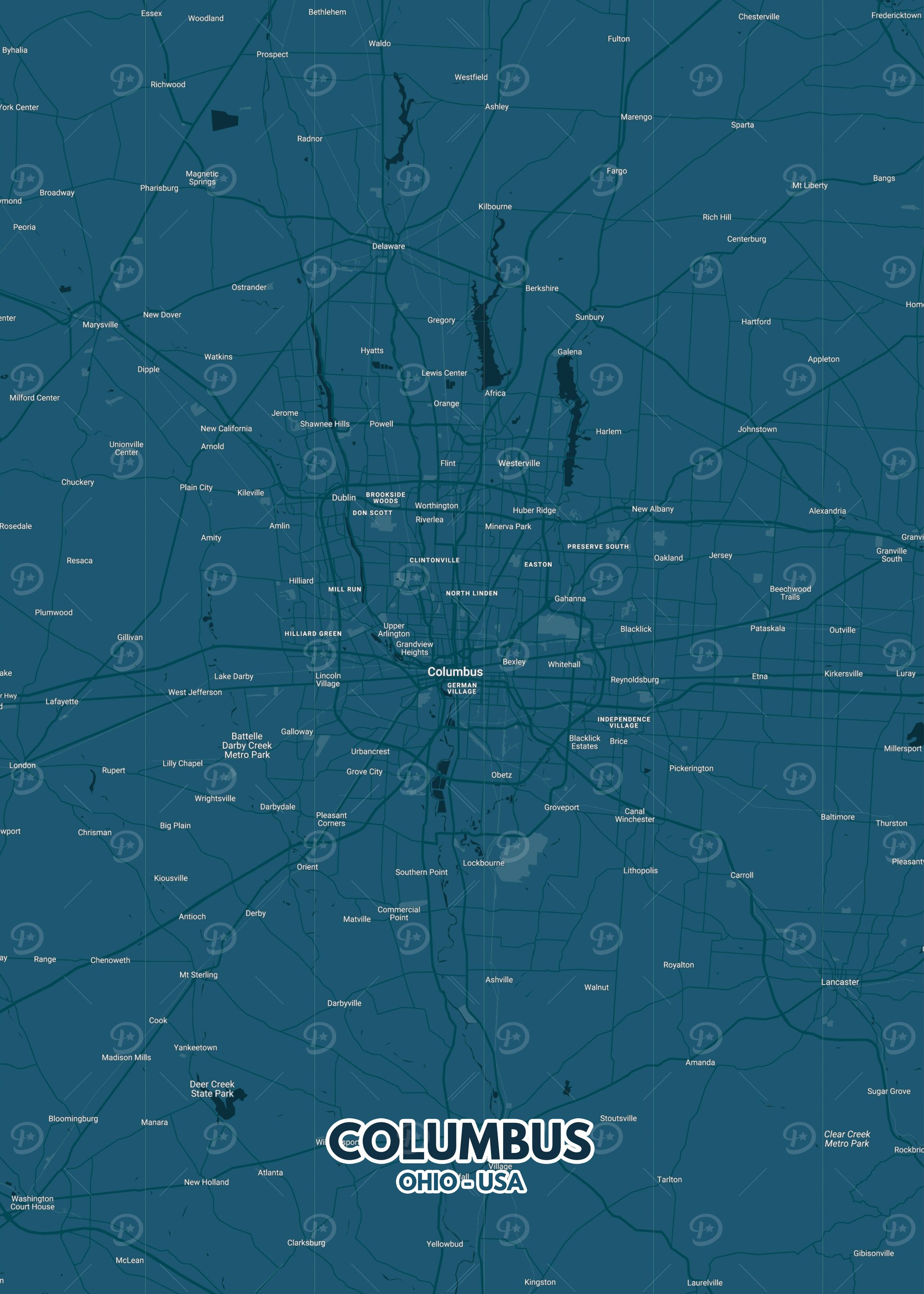 Columbus city map