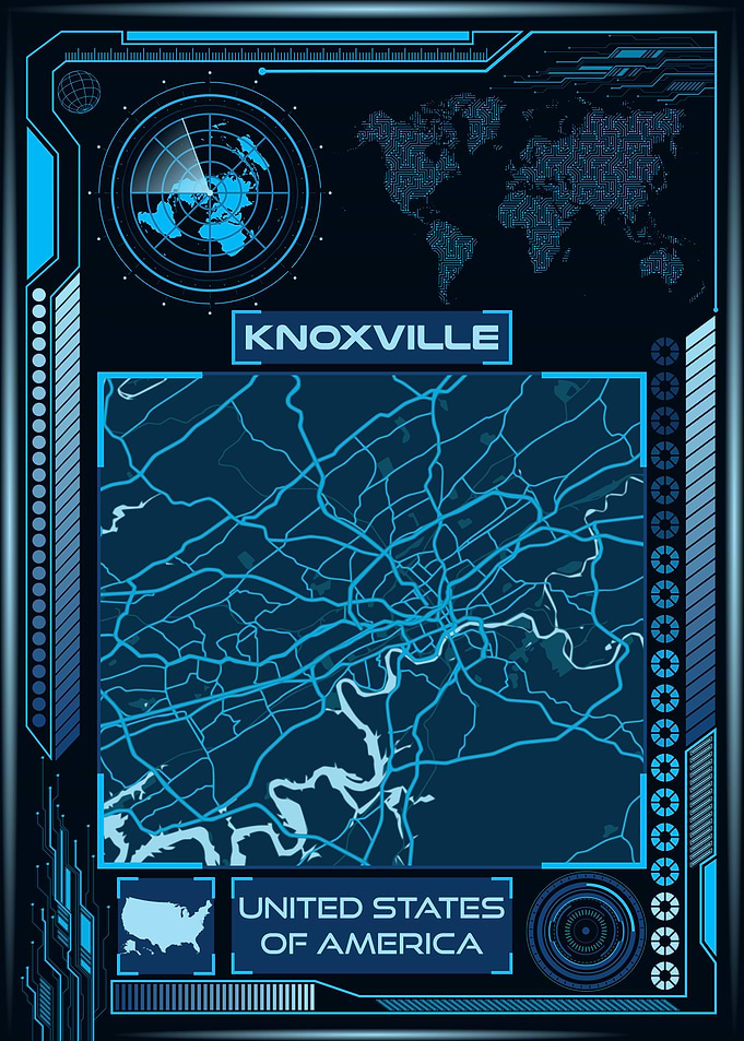 KNOXVILLE MAP USA