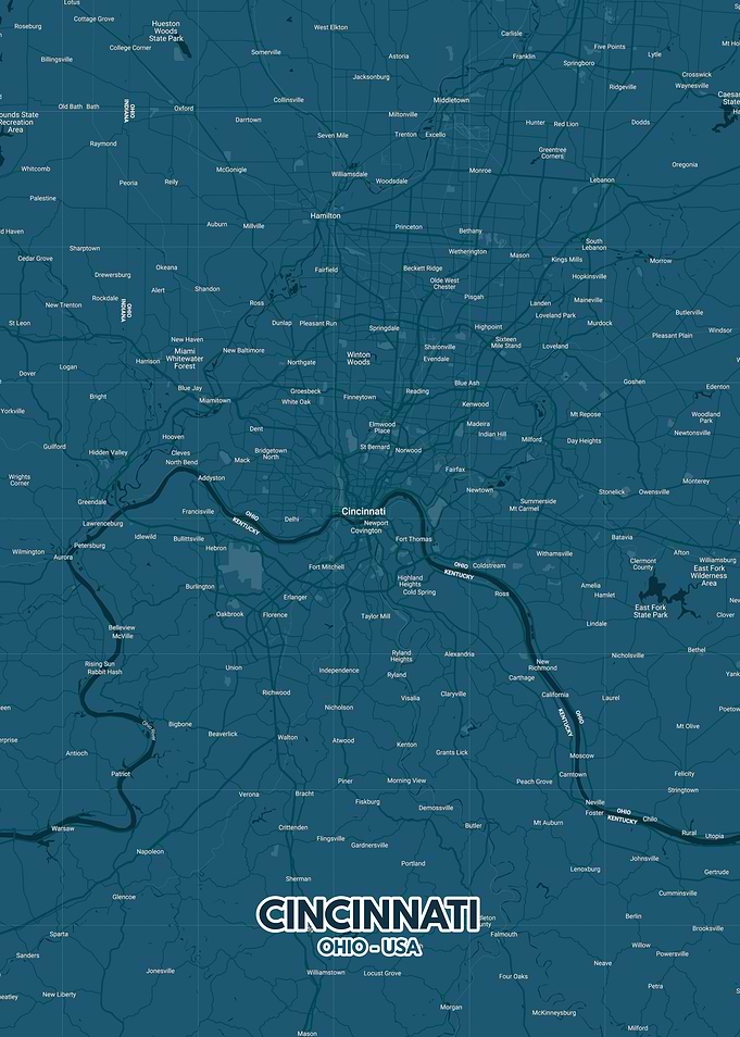 Cincinnati city map