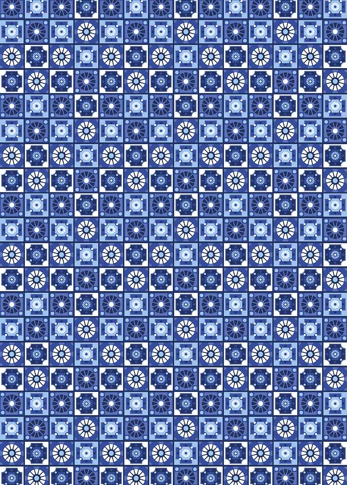 Geometric Blue Tiles
