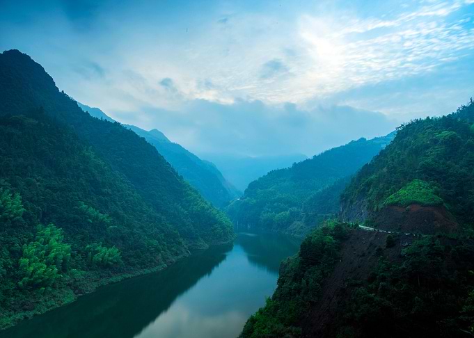 Mountains at Lake Nature