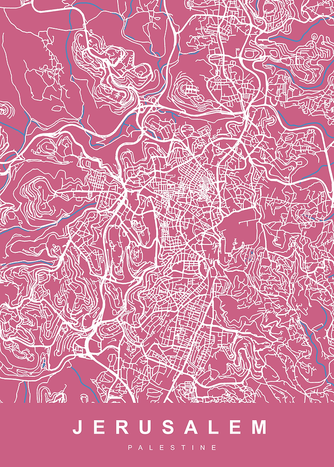 JERUSALEM Map PALESTINE