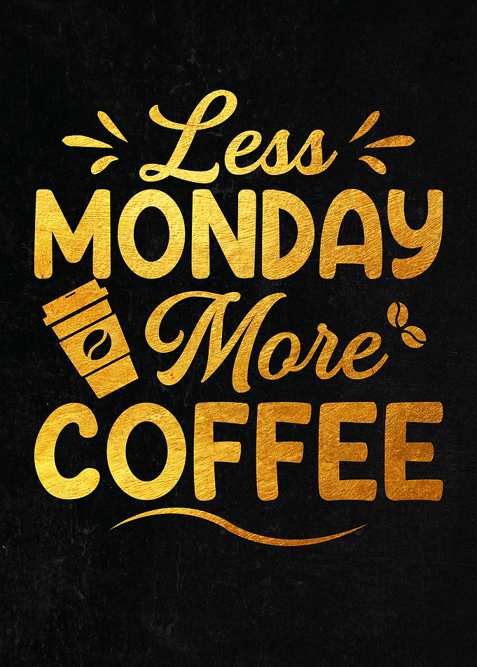 Less Monday More Coffee