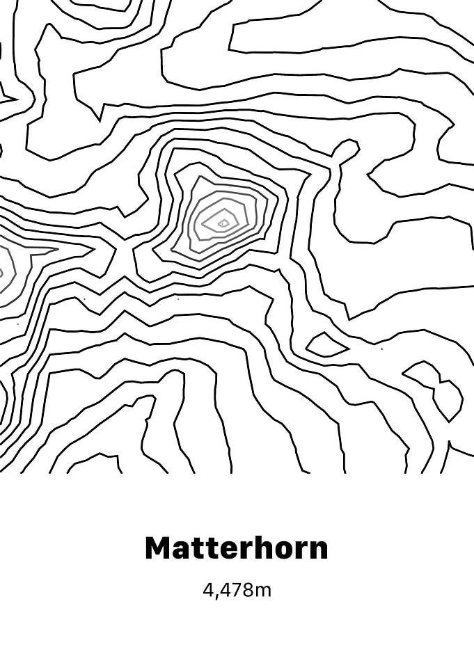 Matterhorn Contour Map