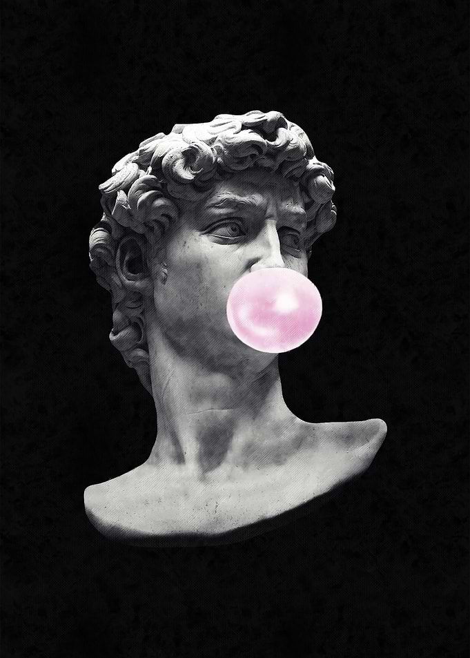 David blowing bubblegum