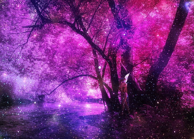 Fae in the pink forest