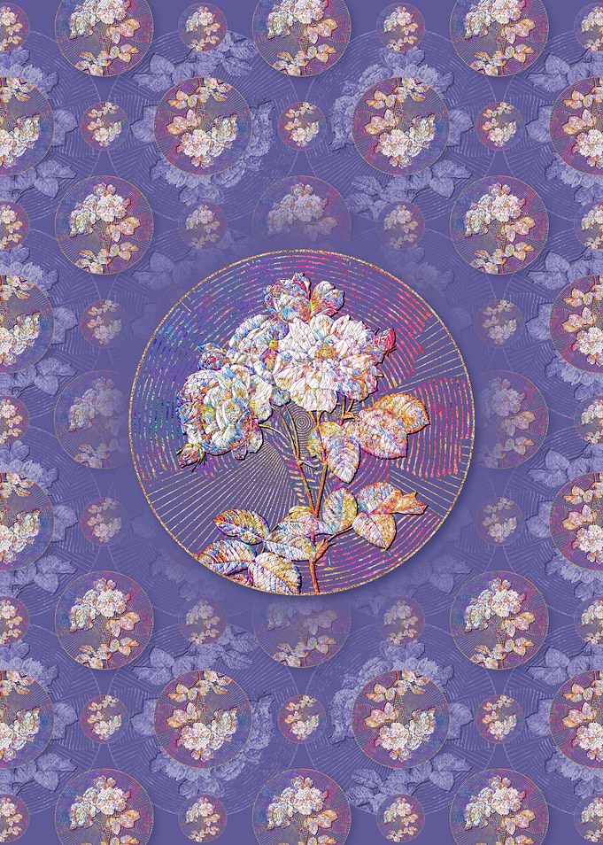 Pink Damask Rose Pattern