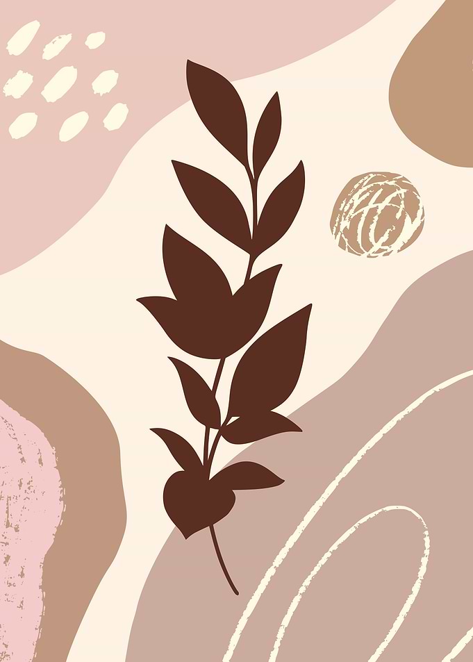 Abstract vintage leafplant