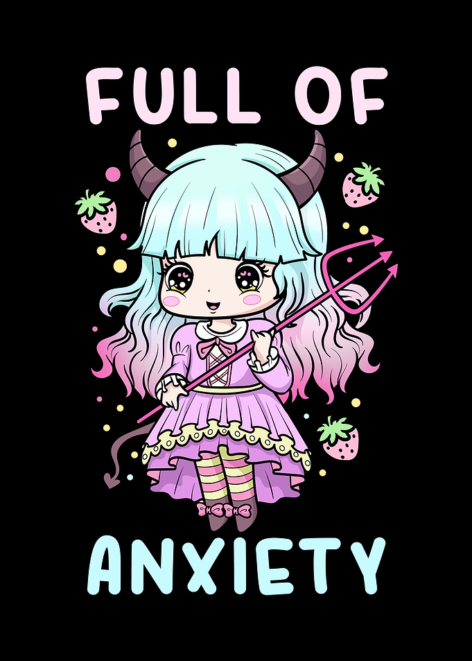 Full of Anxiety Goth Girl
