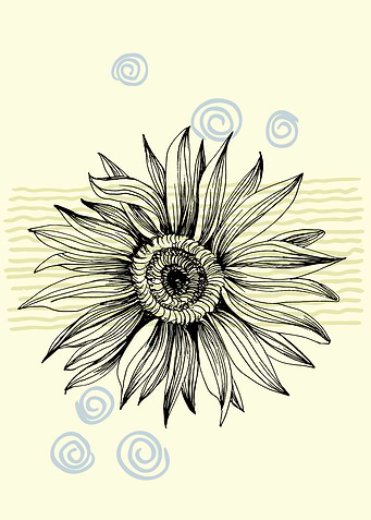 Nordic sunflower art