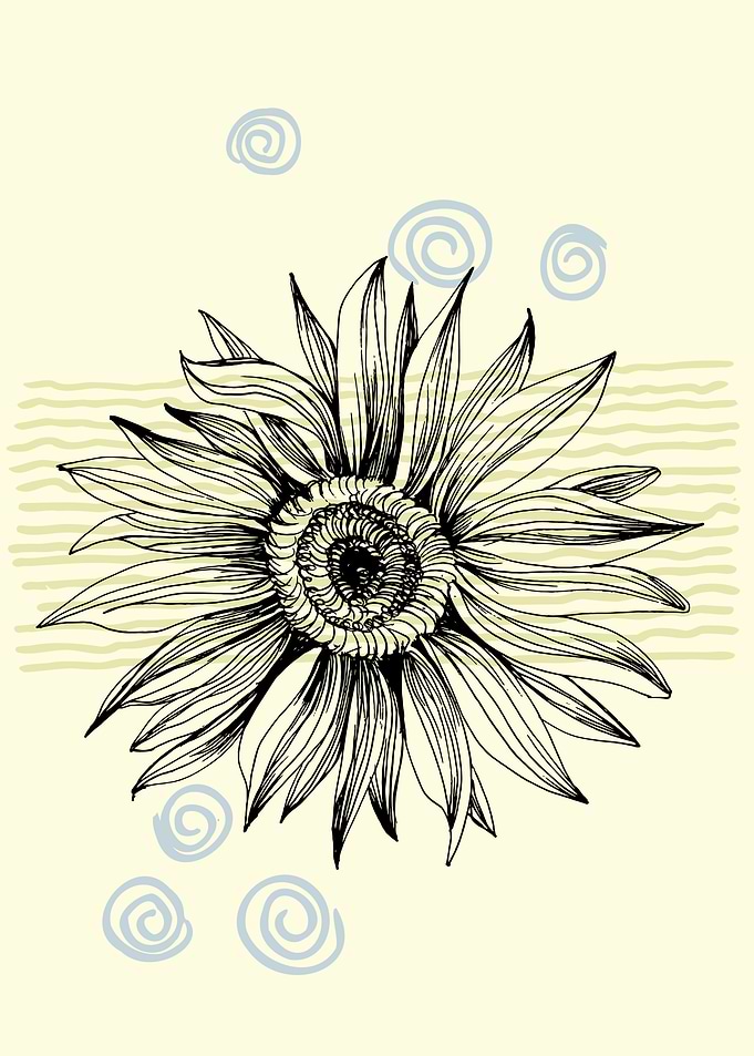 Nordic sunflower art