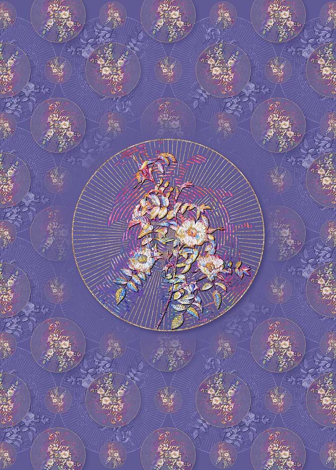 Reddish Rosebush Pattern