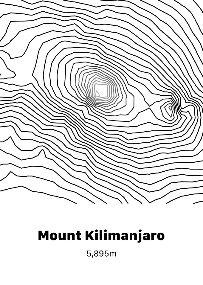 Mount Kilimanjaro Contour